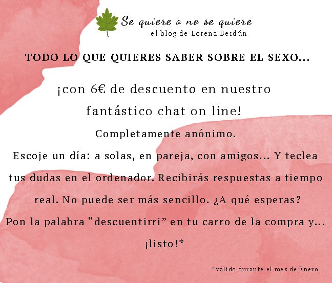 Lulami's tweet photo. Y más cositas... Un regalazo para el mes de Enero. ¡Feliz fin de semana! #blogsexo #sequiereonosequiere https://t.co/9o7UZ5mICE