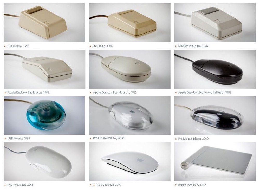 iPhoneTeam's tweet image. Apple mice through the years