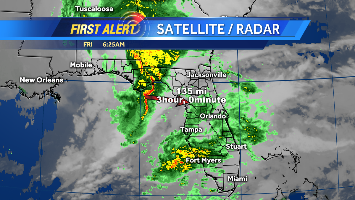 amysweezey's tweet image. Light rain for AM commute but a strong line of storms will move into Central #FL by late AM. #cflwx #WESH2storms