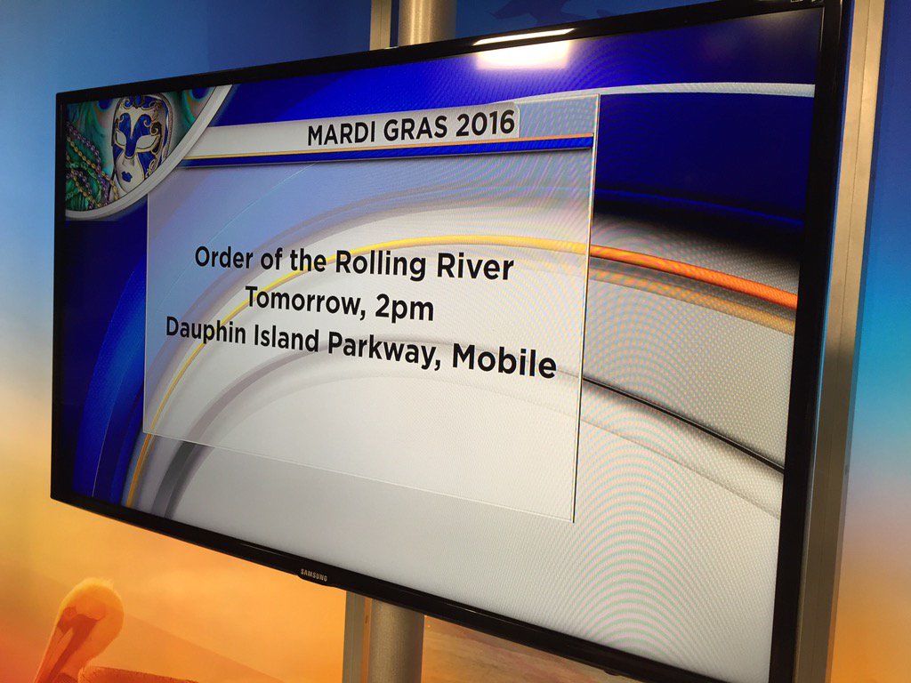 SarahWallFox10's tweet photo. Two parades this weekend -> one on DIP and Island Mystics tomorrow, 2pm, @DauphinIsland!! #MardiGras2016 @FOX10News https://t.co/eLc80vvAci