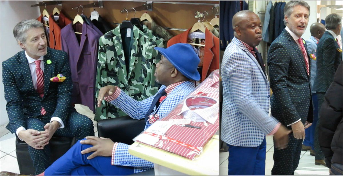 Mr <a href="/AntoineDeCaunes/">Antoine de Caunes</a> &amp; @JA_LeBachelor au 12 rue de Panama #Paris18. Au menu #MadeInSape by CVS #Mode #SAPE #SAPOLOGIE