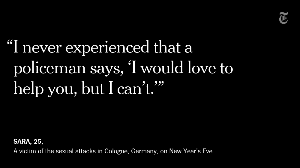 nytimes's tweet photo. Before the assaults in Cologne, the police thought their biggest worry would be pickpockets https://t.co/cOXmbN9U9T https://t.co/I9Ot4yLJO7