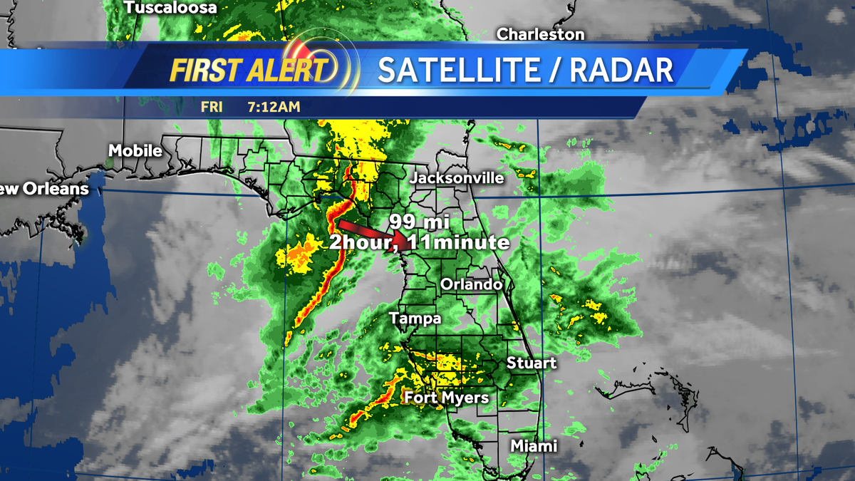 amysweezey's tweet image. Line of storms pushing closer. Leading edge arrives in west Central Florida by late morning. #cflwx #WESH2storms