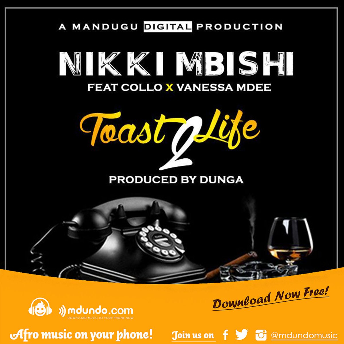 MdundomusicTz's tweet photo. Jipatie mdundo mpya wake @NikkiMbishi ft @VanessaMdee na Collo. Wimbo unaitwa 'Toast 2 Life' https://t.co/PYDETONh7f https://t.co/6pQg36BVtb