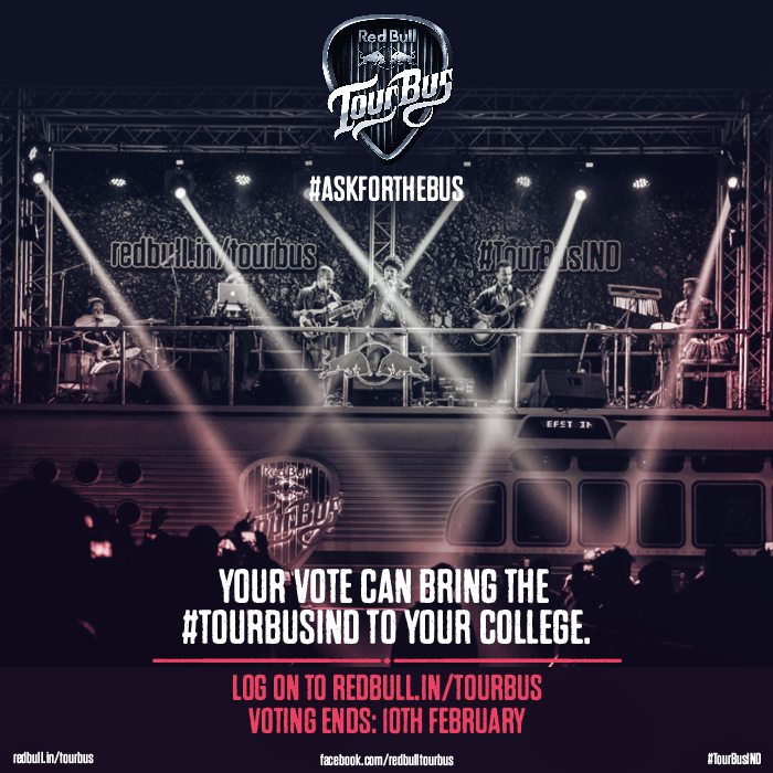 redbullindia's tweet photo. ICYMI, #AskForTheBus & you shall receive. South zone, register your college on https://t.co/7yn1zH3zVP! #TourBusIND https://t.co/4V1KATnj6K