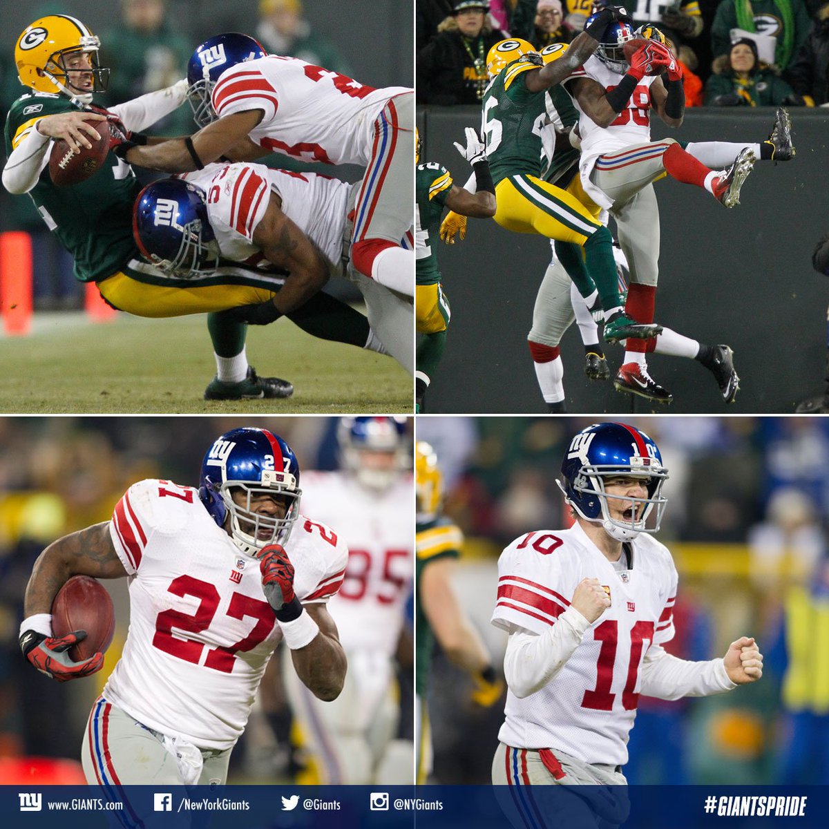 Giants's tweet photo. January 15, 2012 - #Giants 37, Packers 20! BACK to the NFC Championship!

🎥 | https://t.co/O2bkZ2Mv8o https://t.co/IhhPpjIkq5