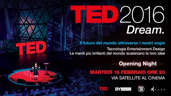 Join the #TED2016 live streaming in #cinemas! #DREAM
tedtalksincinemas.com