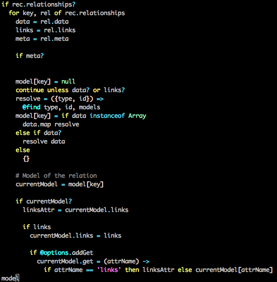 ryyppy's tweet image. #Coffescript guessing game: 2 space indentation variable scope finding action! it's fun!