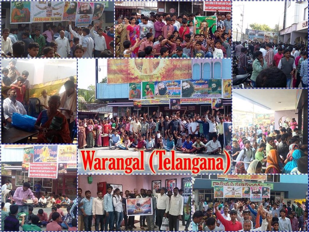 Fans'craze skying high!  #MSG2StillRocking Shining brightest & spreading love.Full enjoyment in Warangal (Telangana)