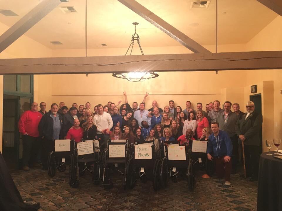 danrozner's tweet photo. 10 wheelchairs assembled and donated to the Vietnam Veterans of San Diego! Awesome Event. #HSDSS #HenrySchein https://t.co/cyygQ4P5ny