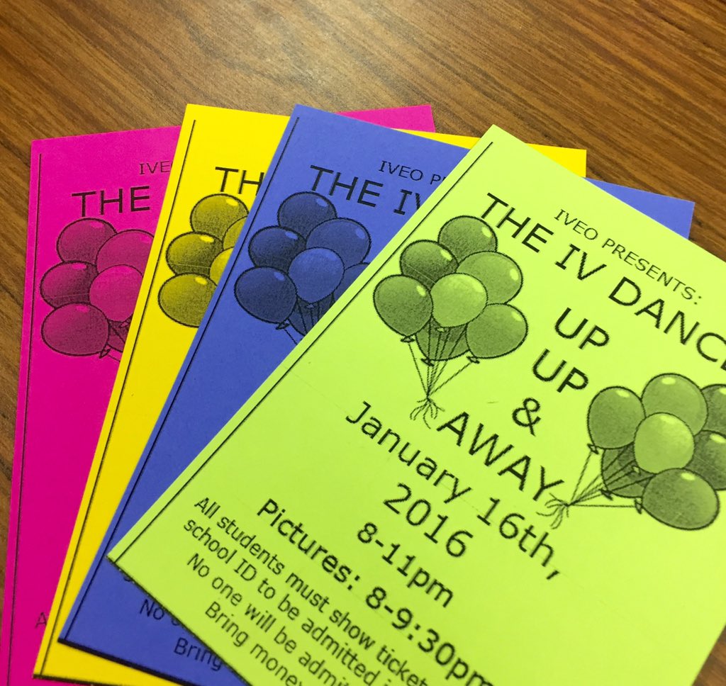 IVEOSTUDENTS's tweet photo. It's not to late to get a ticket! Buy one at lunch today or at the door on Saturday 🎈🎈🎈 Hope to see you there! https://t.co/DmEZaLwty0
