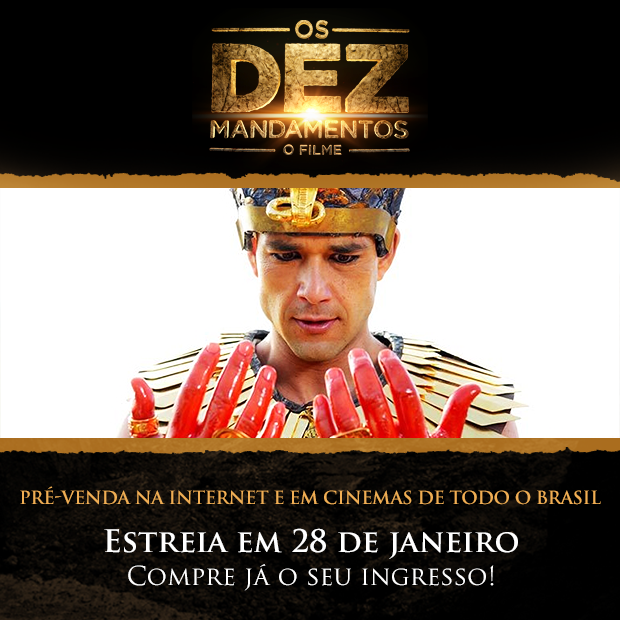 DezMandamentos's tweet photo. O fenômeno que conquistou o Brasil chega às telonas dia 28 de Janeiro! Garanta seu ingresso! #OsDezMandamentosOFilme https://t.co/t3bgEmrlz8