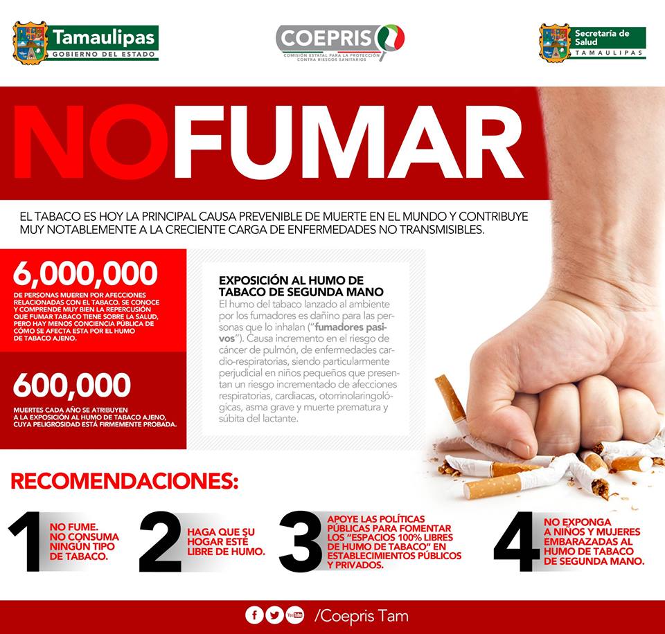 CoeprisTam's tweet photo. #CuidaTuSalud y la de tu #Familia; apaga tu cigarro
¡Comparte esta información!
#EsPorTuSalud @Pepefl0res @COFEPRIS https://t.co/AaipU9YWo7