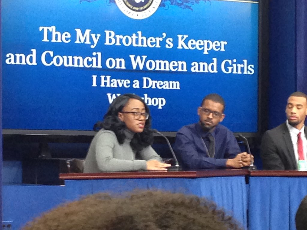 aviceisza's tweet photo. CEO of @plucked_ Denisha Kuhlor founded her company in high school &amp; stresses perseverance! #mbkstemplus #mbk #cwg https://t.co/dEfHANxFmS