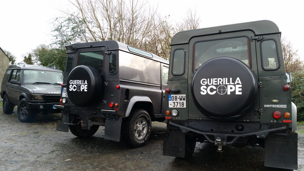Guerillascope's tweet photo. #Gscope's new fleet of #Landrovers! One step closer on our march towards world domination #Defender #TV5 #Discovery2 https://t.co/pRzWdWza8I