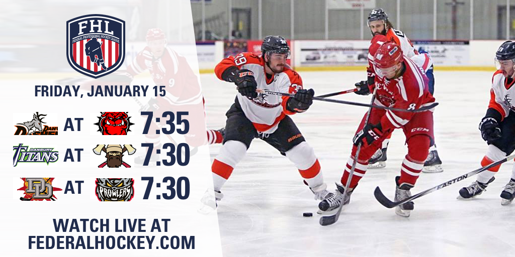 TheFPHL's tweet photo. Game Day! Full schedule of games for a Friday night in the FHL. Watch live at https://t.co/t4dC9FhT74. https://t.co/iCnpbJhoMm