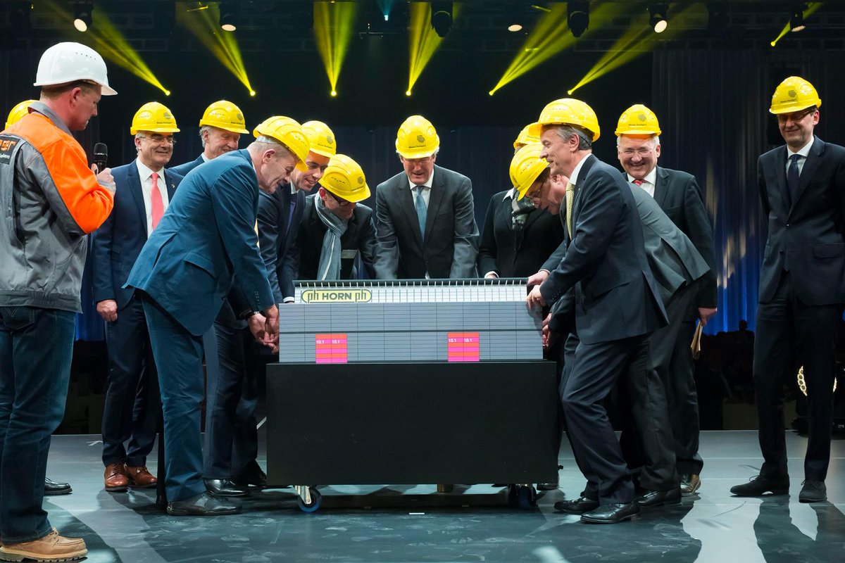 hornusa's tweet image. Groundbreaking ceremony for HALL 10 at Messe Stuttgart in Germany. The new building will be named after PAUL HORN.