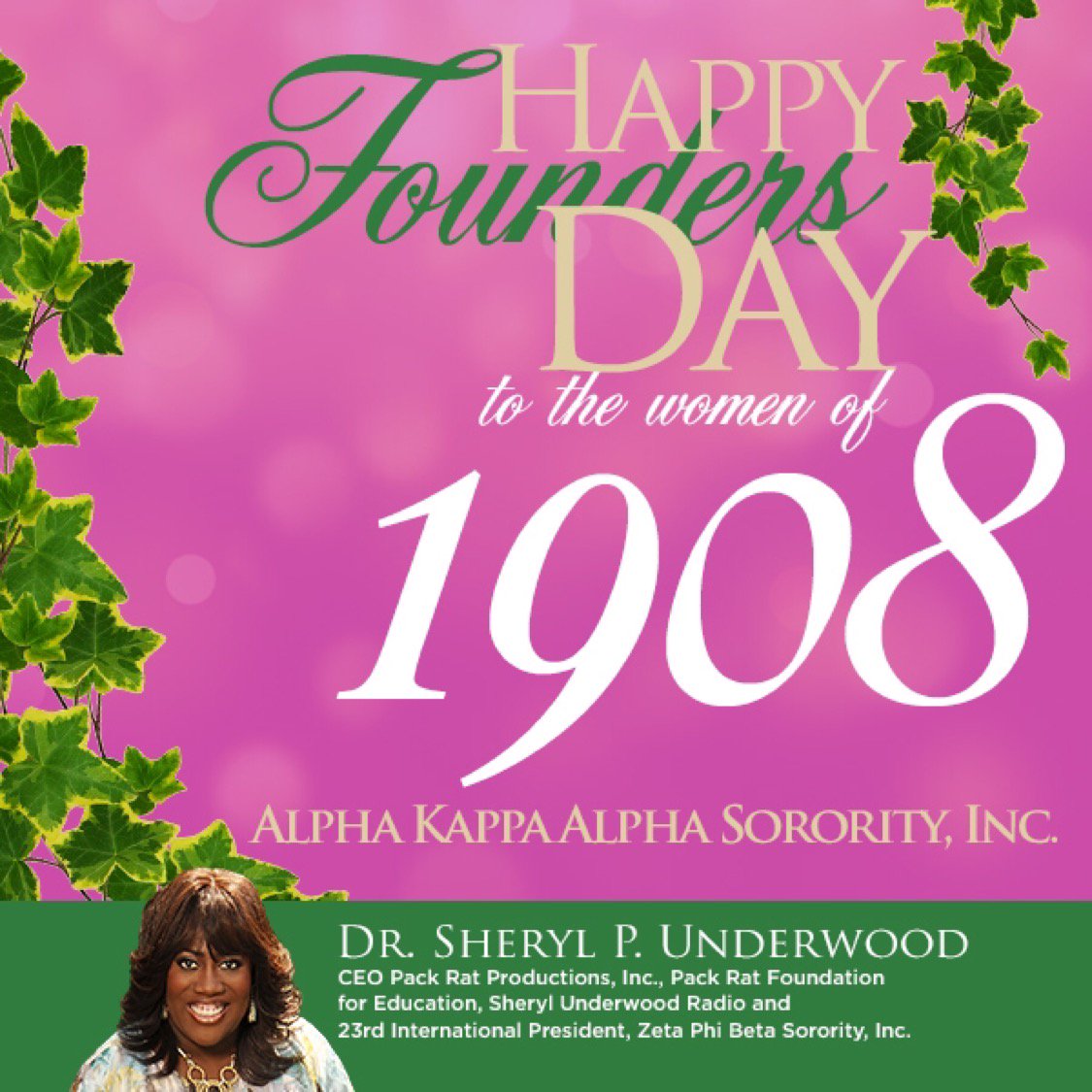 sherylunderwood's tweet image. Happy Founders Day To Alpha Kappa Alpha Sorority Incorporated From @Sherylunderwood