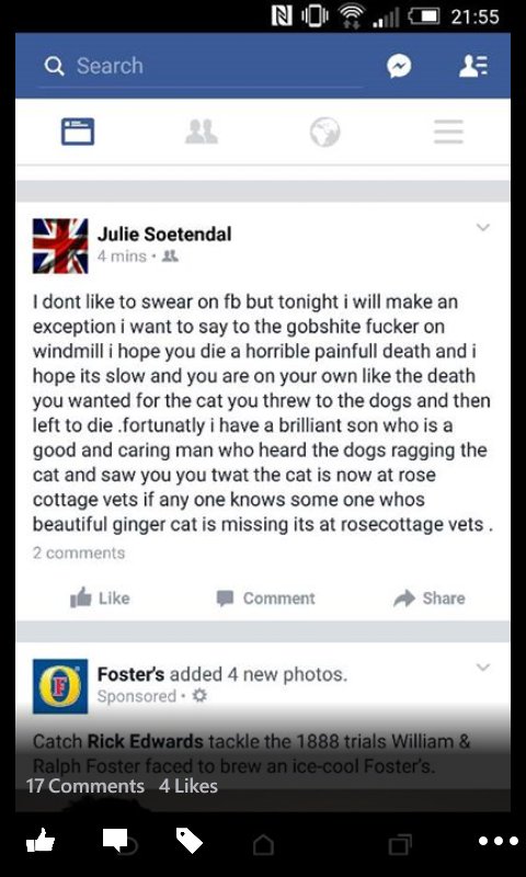 Sooze_bee's tweet photo. @cheshirepolice apparently you're not interested in this, it's like "a cat killing a bird"? @RSPCA_official https://t.co/eAr2LExxcA