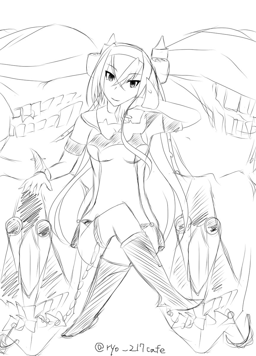 #艦これ版深夜の真剣お絵描き60分一本勝負 
昨日のお題防空棲姫じゃん!ということで寝る前に急いで描いてみました。
60分は思ったより短いです(;'・ω・)
明日はいよいよ砲雷劇戦ですね!無料配布もあるのでぜひ1度F-28に! 