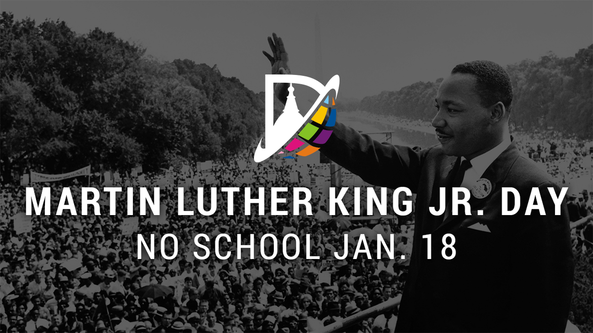 Reminder: All Denton ISD schools will be closed Monday, Jan. 18, in observance of Martin Luther King Jr. Day.