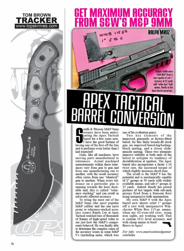 apextactical's tweet photo. Customers getting tight groups with #ApexGrade Barrels for the M&amp;P https://t.co/KihayovnQQ https://t.co/BQqlpPSKQs