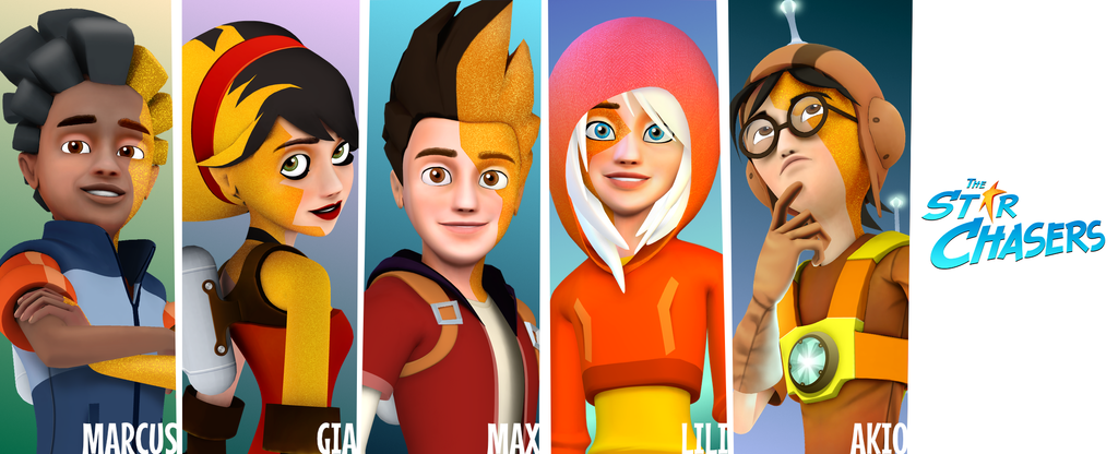 Current cast of playable characters from <a href="/StarChasersGame/">Star Chasers</a>  - #gamedev #indiedev #madewithunity #games