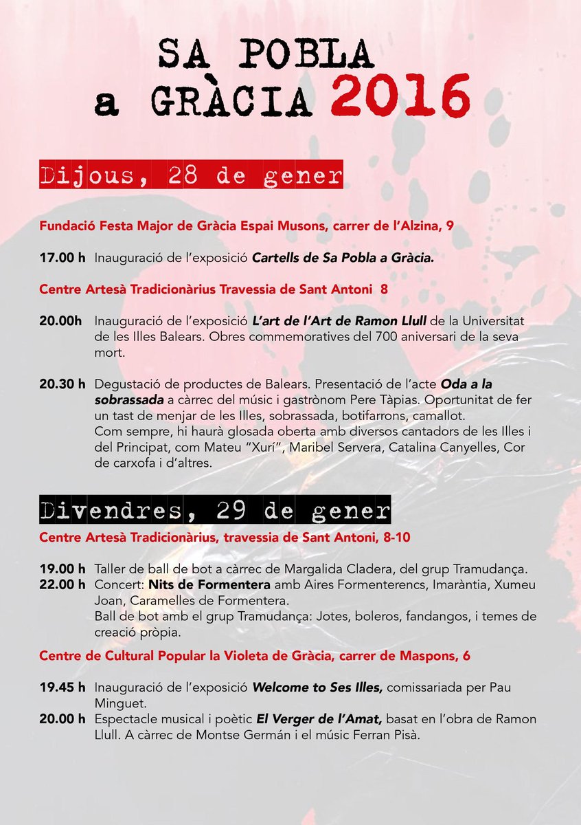 S'acosten els nostres Foguerons! Aquí teniu el cartell i la programació. Estigueu atents!