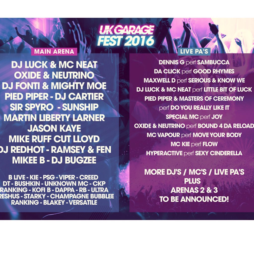 tasha1305's tweet image. Tick tock. Can't bloody wait. #garagefest #buildingsix #o2