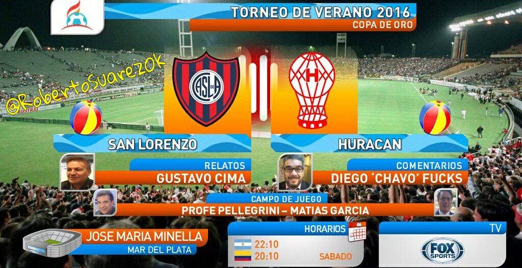 RobertoSuarezOk's tweet photo. #SanLorenzo #Huracan 
REL: @Gustavo_Cima / COM: @ChavoFuchs 
CDJ: @profepellegrini y @chiquitogarcia 
Dale RT! https://t.co/4CyUIFwn2C