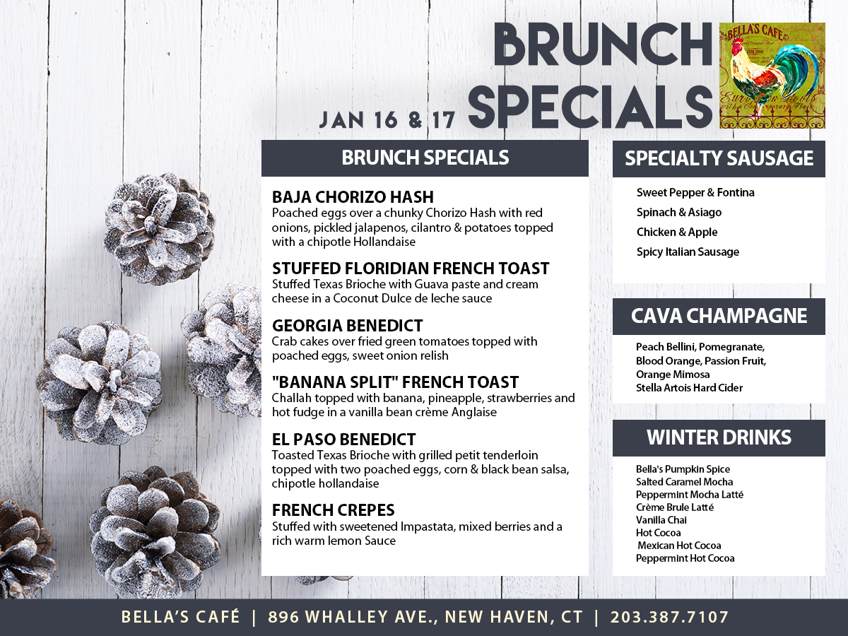 BellasCafeCT's tweet photo. Do our weekend specials sound tempting? https://t.co/j97TBzKyaJ
