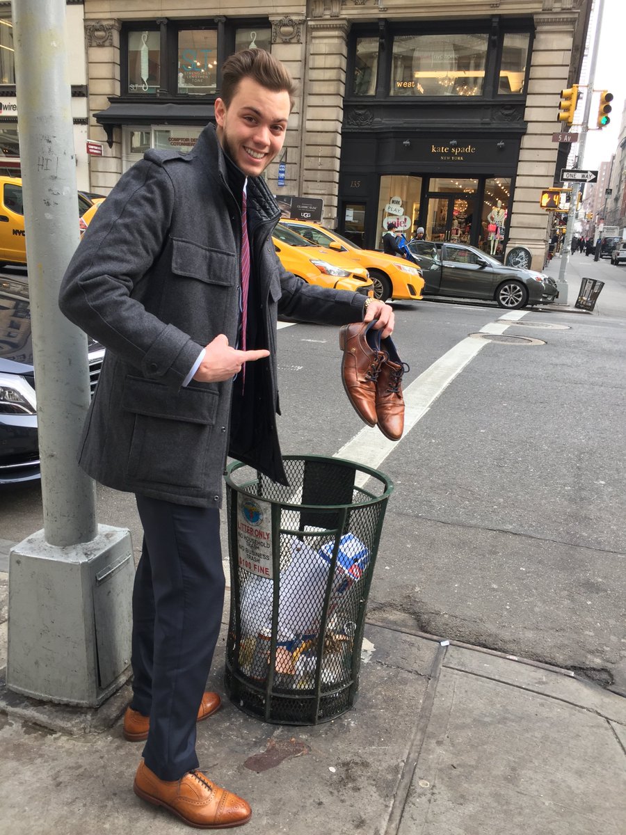 Jon rocks the new shoes he won in M3s Dec sales contest &amp; tosses his beat up old shoes #suitup #movingonup #winning