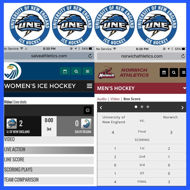 A Tremendous <a href="/UNESports/">UNE Athletics</a> M&amp;W Hockey Road Sweep. Congrats Nor'easters! #WeAreUNE #NEHC #UNEHockey