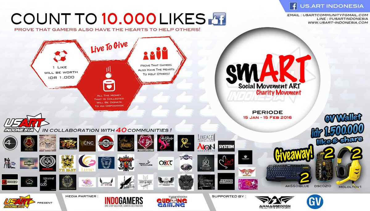 nanda_SK's tweet photo. Gamer'sCharityEvent
https://t.co/q8p6WgKP9j
#USARTCHARITY
#USARTINDONESIA
#ARMAGGEDDONINDONESIA
#GudangVoucher https://t.co/Xixc09kwt3