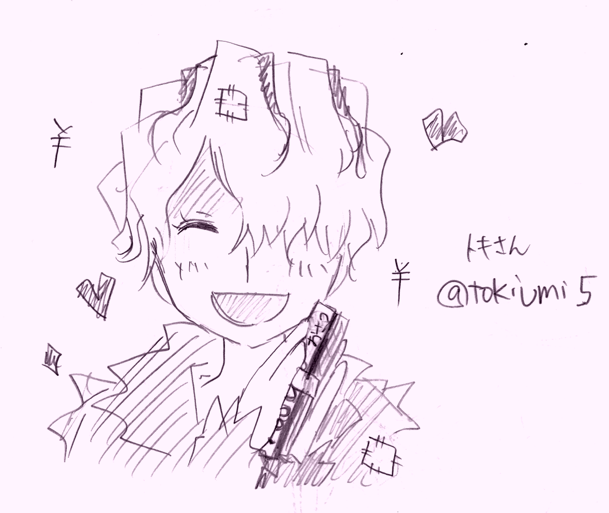 トキさん【@tokiumi5 】構って頂きありがとうございましたv
トキさんのギャリとっても好きなので心が痛く…()

  #ハート飛ばしてくれた人のアイコンをシャーペンでさらさら自分の絵柄でいつものギャグ風味に描いて怒られたい 