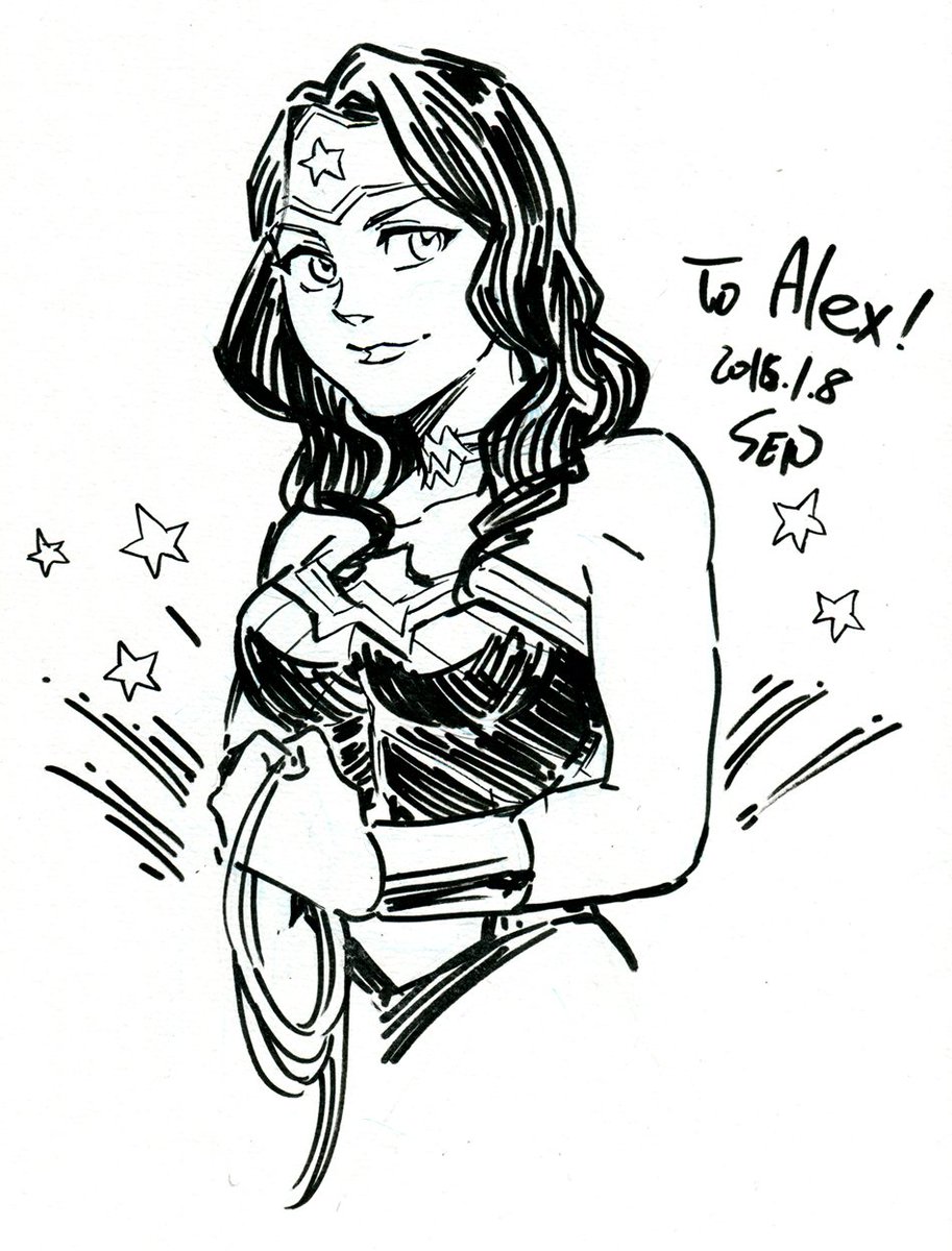 Wonder Woman by @SEN1227 It was cool hanging out / having dinner! Hopefully see you at SDCC? 