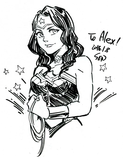 Wonder Woman by @SEN1227 It was cool hanging out / having dinner! Hopefully see you at SDCC? 
