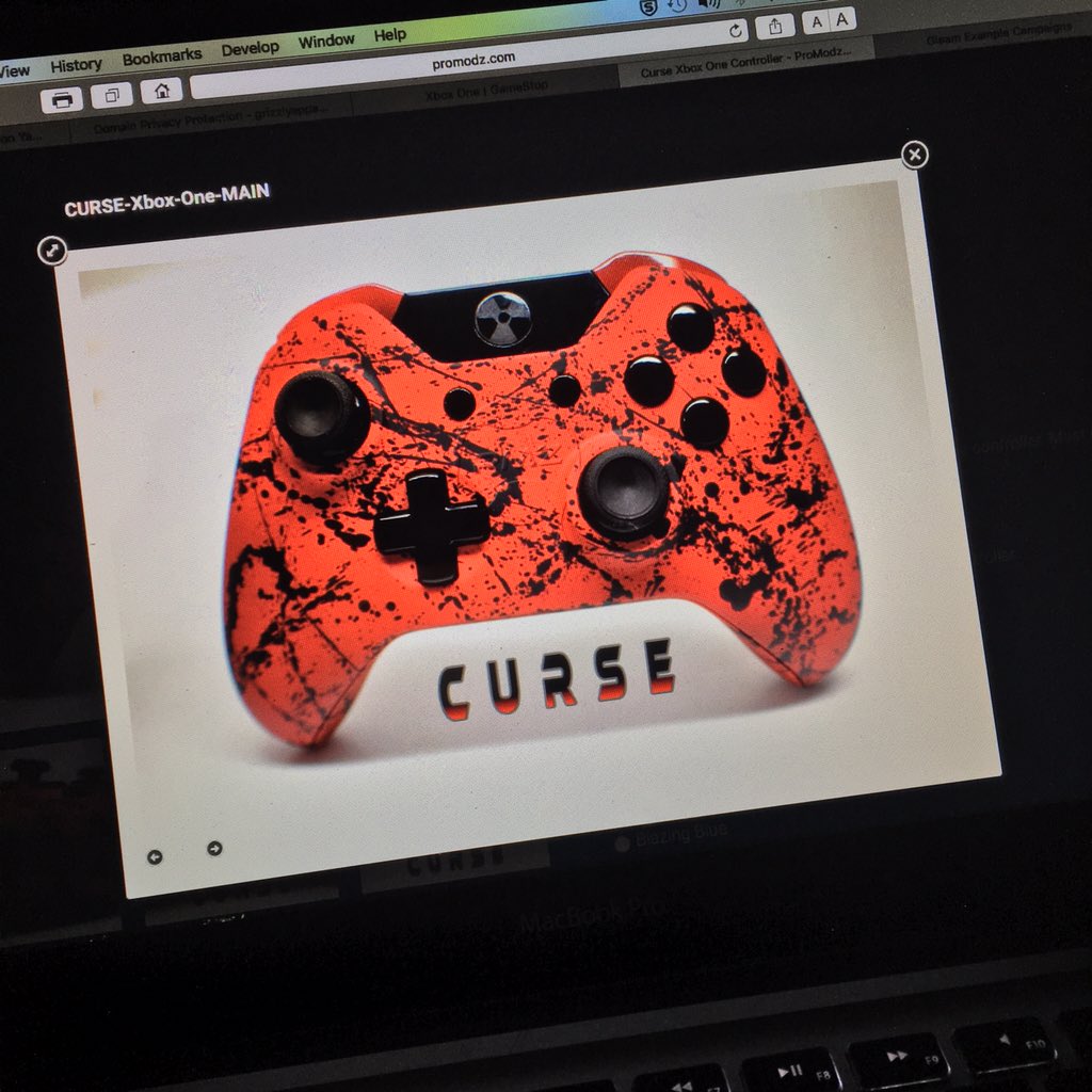 ProGrizzlyOG's tweet image. Checking out my sponsor @ProModz website, this Curse #XboxOne Controller is sick! #promodz #customcontroller #xbox