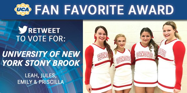 RT to vote NOW for Leah, Jules, Emily &amp; Priscilla! #UCAnationals