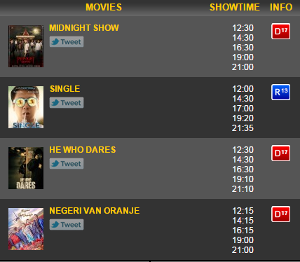 #NowPlaying at #Cinema21Balam (Sabtu, 16 Januari 2016): #HTM: Rp.50,000 #21CentralPlaza