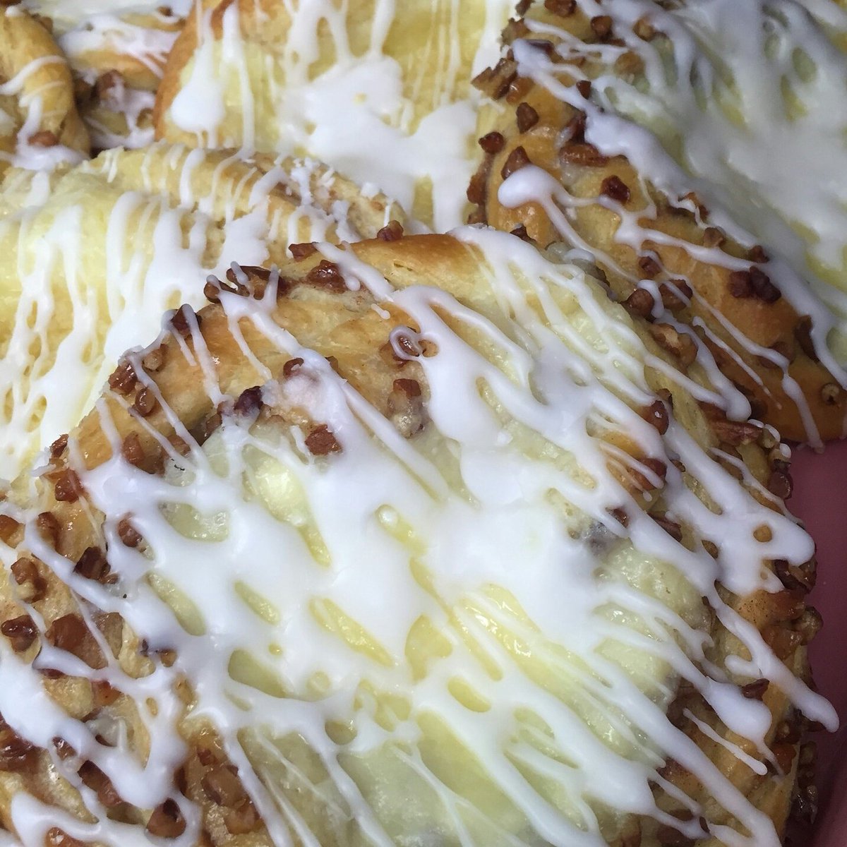 Fresh Danish have hit the showcases here at Edgewood Bakery.  Who's hungry?