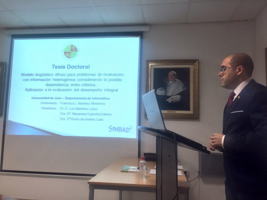 sinbad2uja's tweet photo. Presentación y Defensa de la tesis doctoral de Francisco Martínez Mimbrera. https://t.co/5WH2NnqsH3