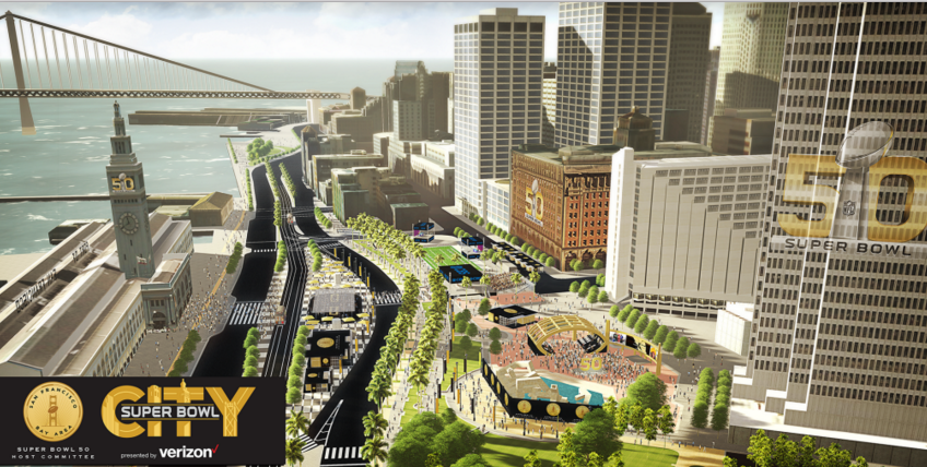 superbowl50's tweet photo. #SuperBowlCity opens today at 11am https://t.co/SYsOFw2onn https://t.co/EFgVDHHjPH