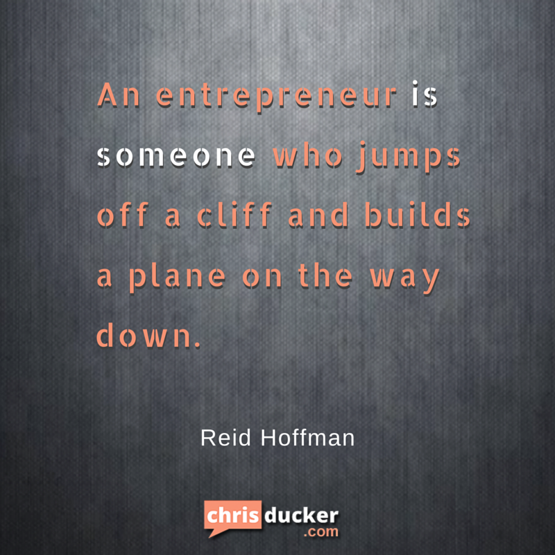 An entrepreneur is someone who jumps off a cliff and builds a plane on the way down. #entrepreneur #getitdone