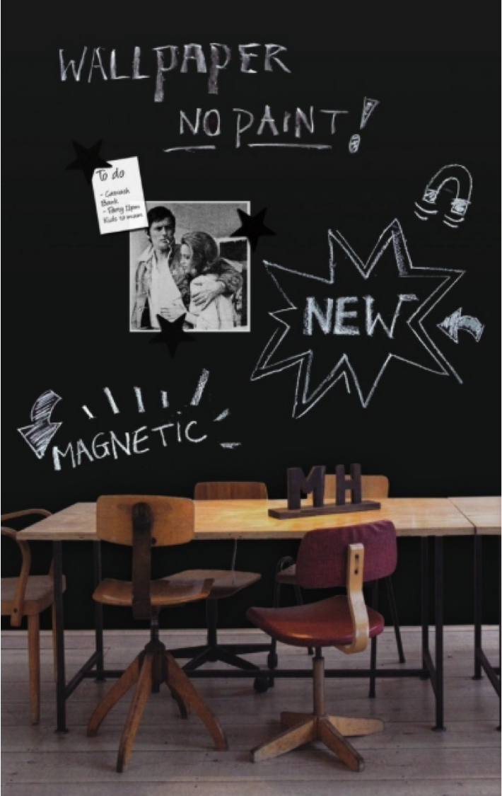Wist je dat er naast krijtbord/magneet verf nu ook krijtbord magneetbehang te koop is? bit.ly/1ZZMHf0
