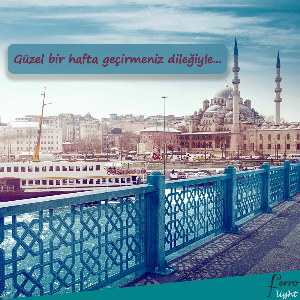 Güzel bir hafta geçirmeniz dileğiyle...