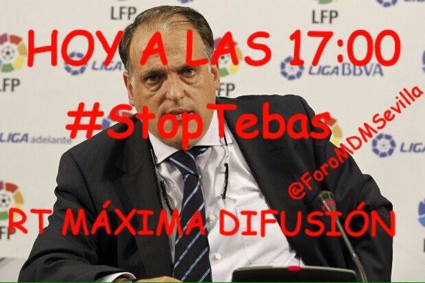 TodoElcheCF_'s tweet photo. ATENCIÓN| Hoy a las 17:00 hay que utilizar el hastag #StopTebas. Vamoos RT para que se entere todo el mundo! https://t.co/U8mUIABnVA