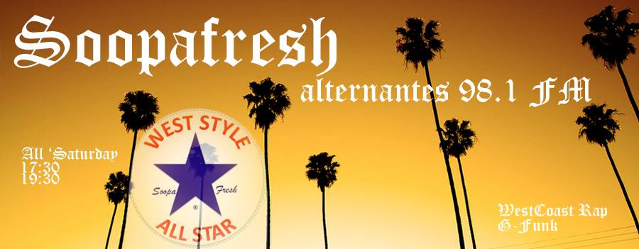 AlterNantesFM's tweet photo. 17h30 @SoopafreshRadio @AlterNantesFM 2h #WESTCOAST MUZIK #GlassesMalone #Rekta #LaNiche #RappinTay #MofakProducer https://t.co/mJe4omYEe9