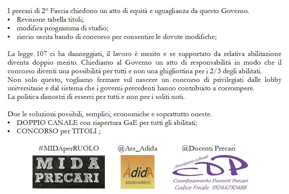 MimmoBruni's tweet photo. @matteorenzi @SteGiannini @davidefaraone @megmalp @PuglisiPD @mgrocchi @meb
@DocentiPrecari @Ass_Adida #MIDAperRUOLO https://t.co/3COo1rSXfA