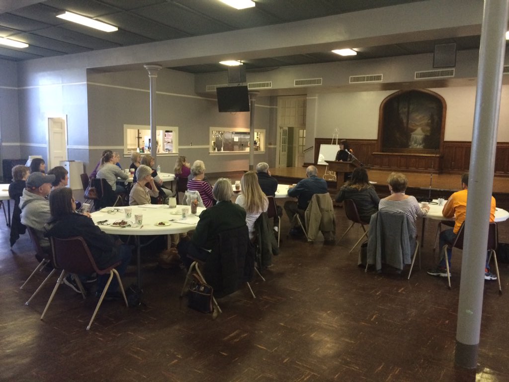 Living into vision of embracing all. Disability awareness training underway.